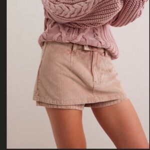 Free People Gallivanting Cord Skort